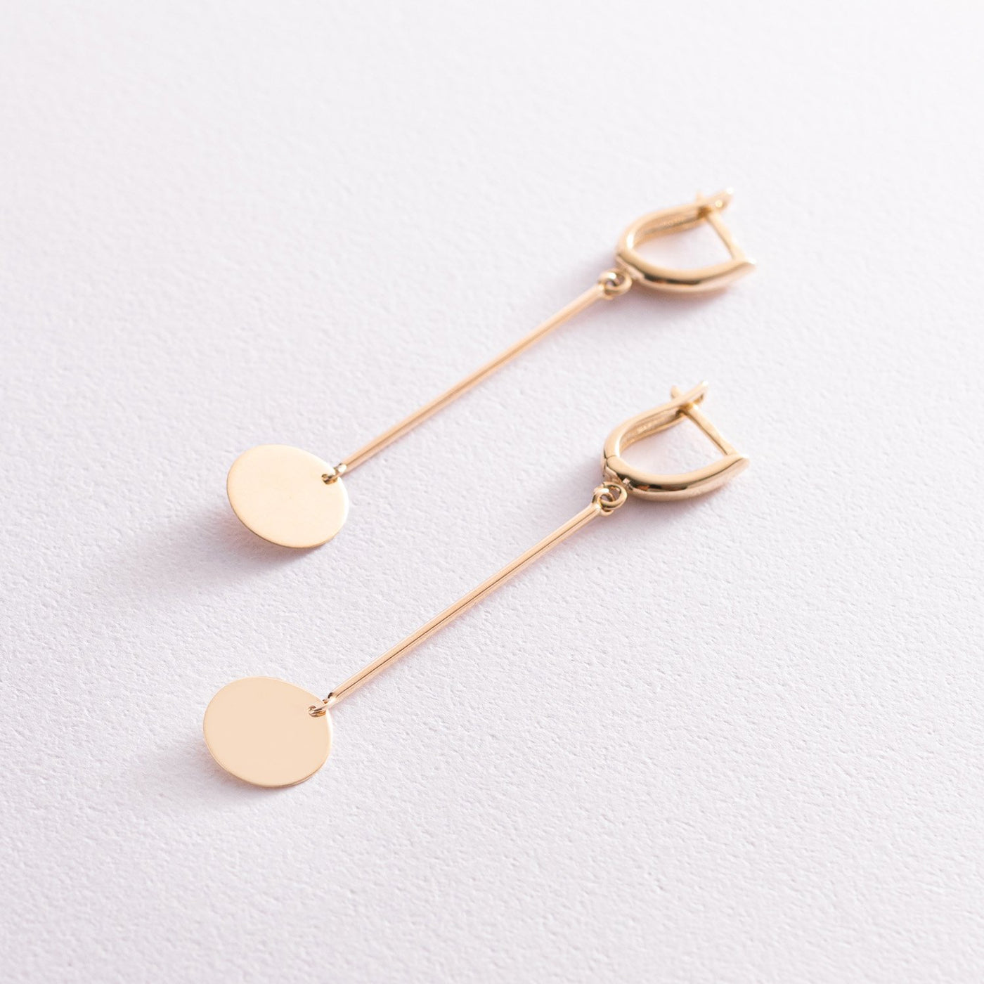 Yellow Gold Coin Earrings