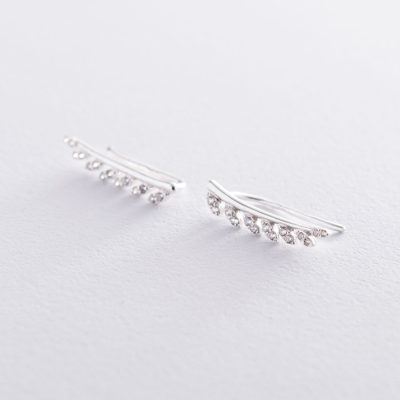 Silver Climber earrings Leaves