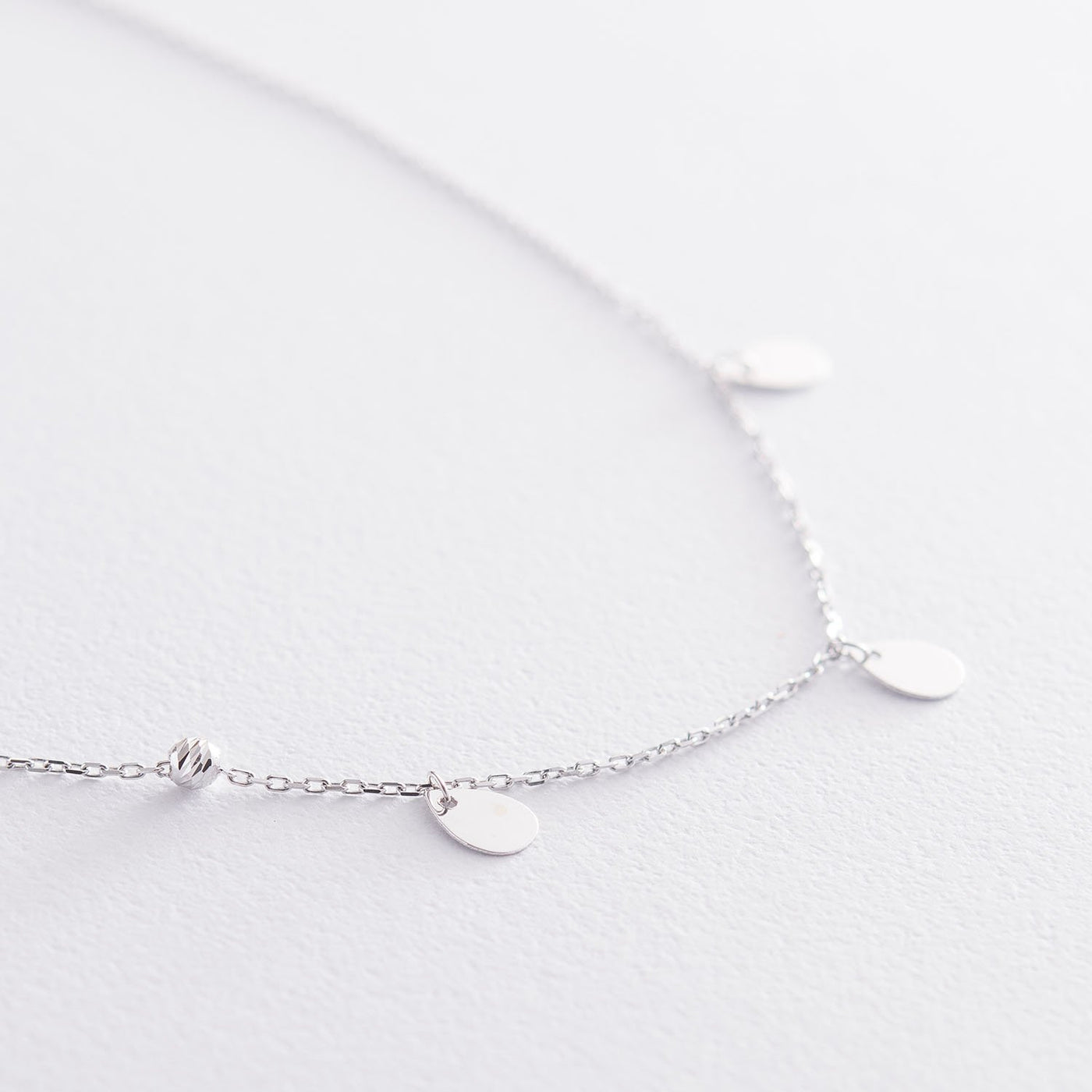 White Gold Raindrops Necklace