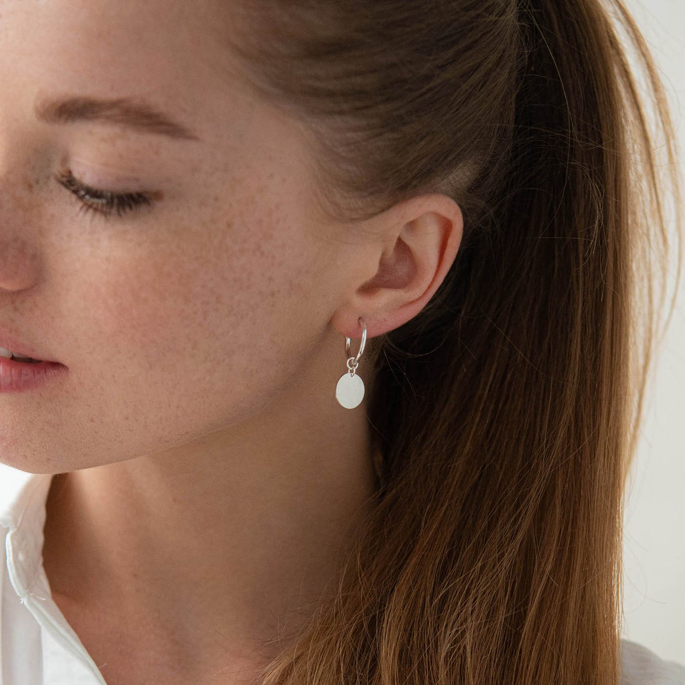 2 in 1 Silver earrings with coins