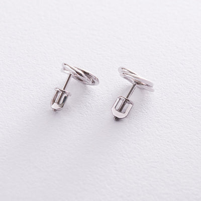 White Gold Stud Earrings Fascination