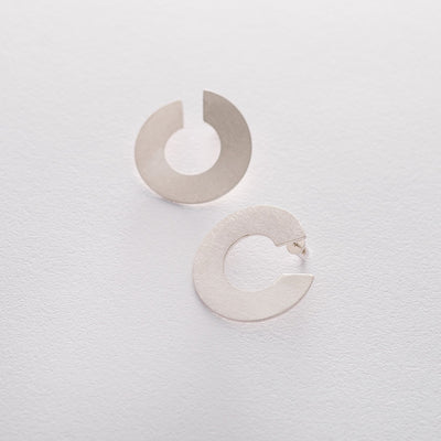 Silver stud matte earrings Vertigo