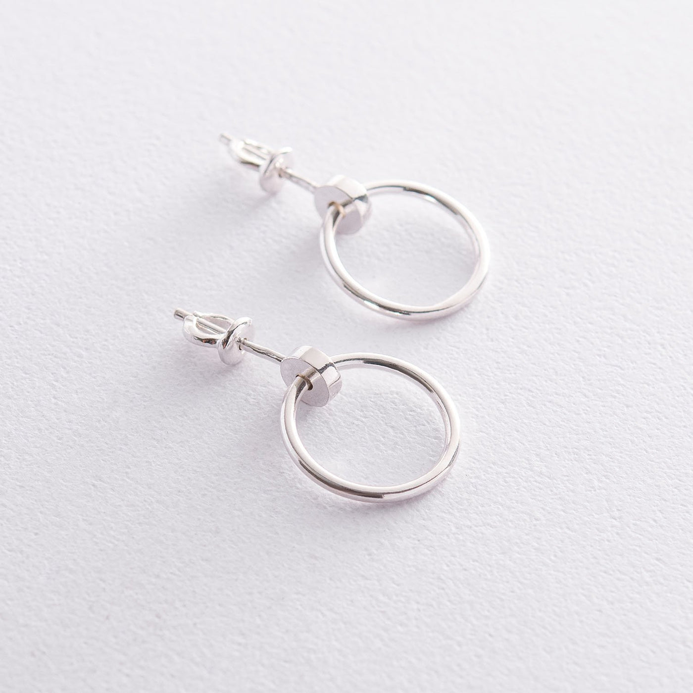 Silver stud earrings