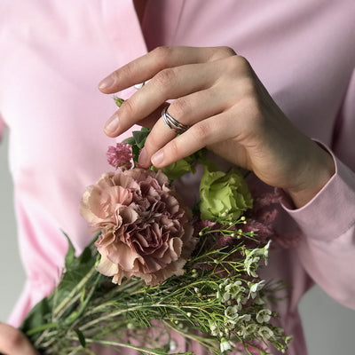 Silver circle ring