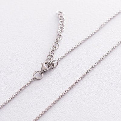 Silver circle necklace with cubic zirconia