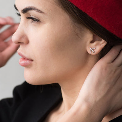 Airplane Stud Earrings