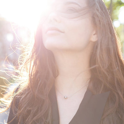 Silver ball necklace