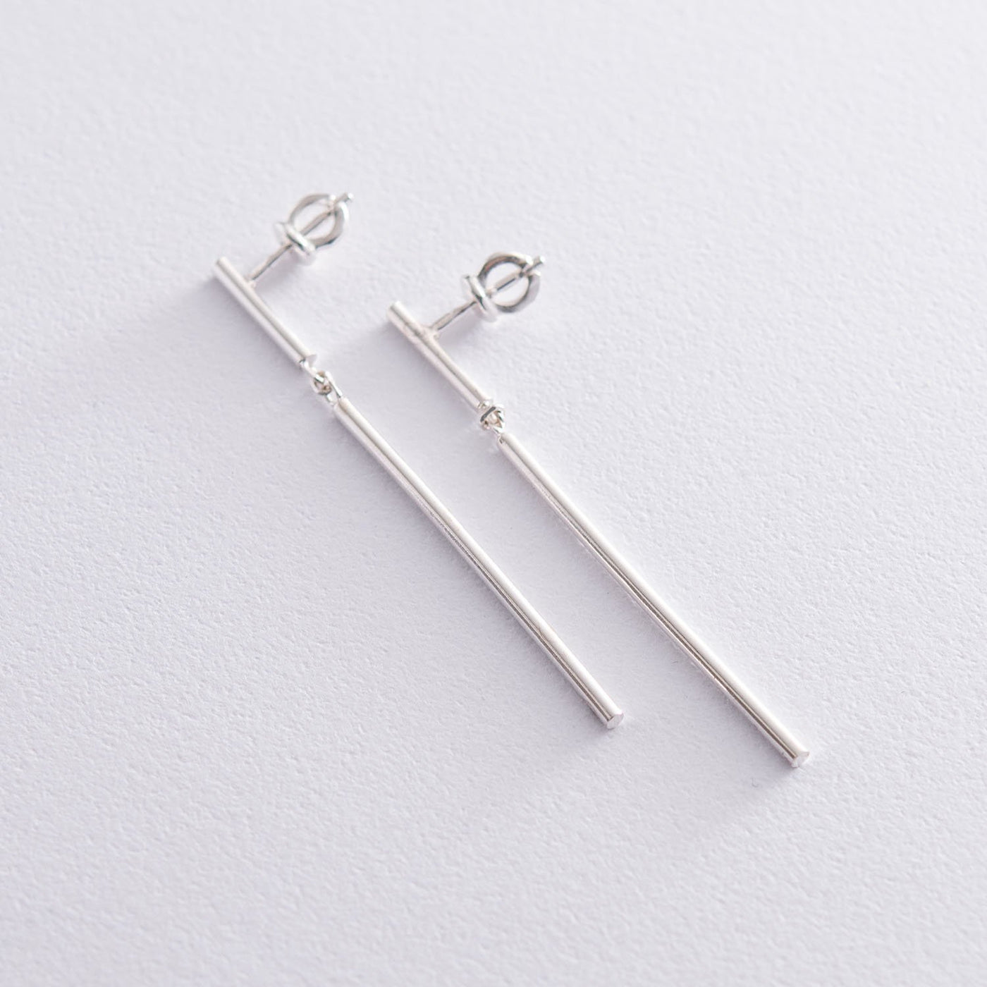 Silver minimalist stud earrings