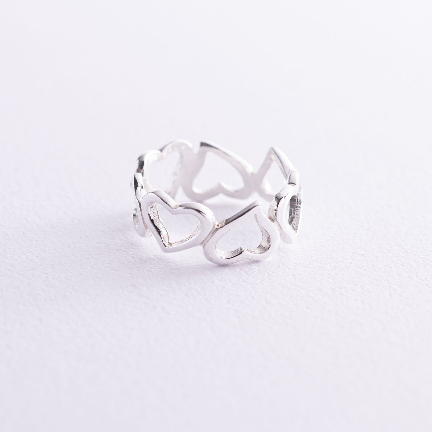 Silver heart ring