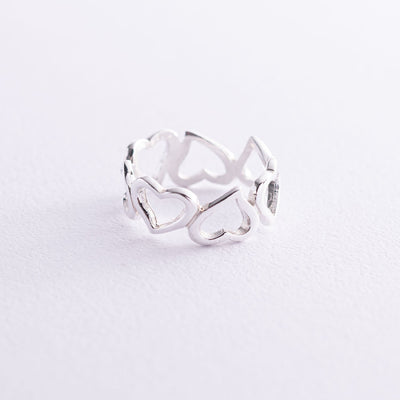 Silver heart ring