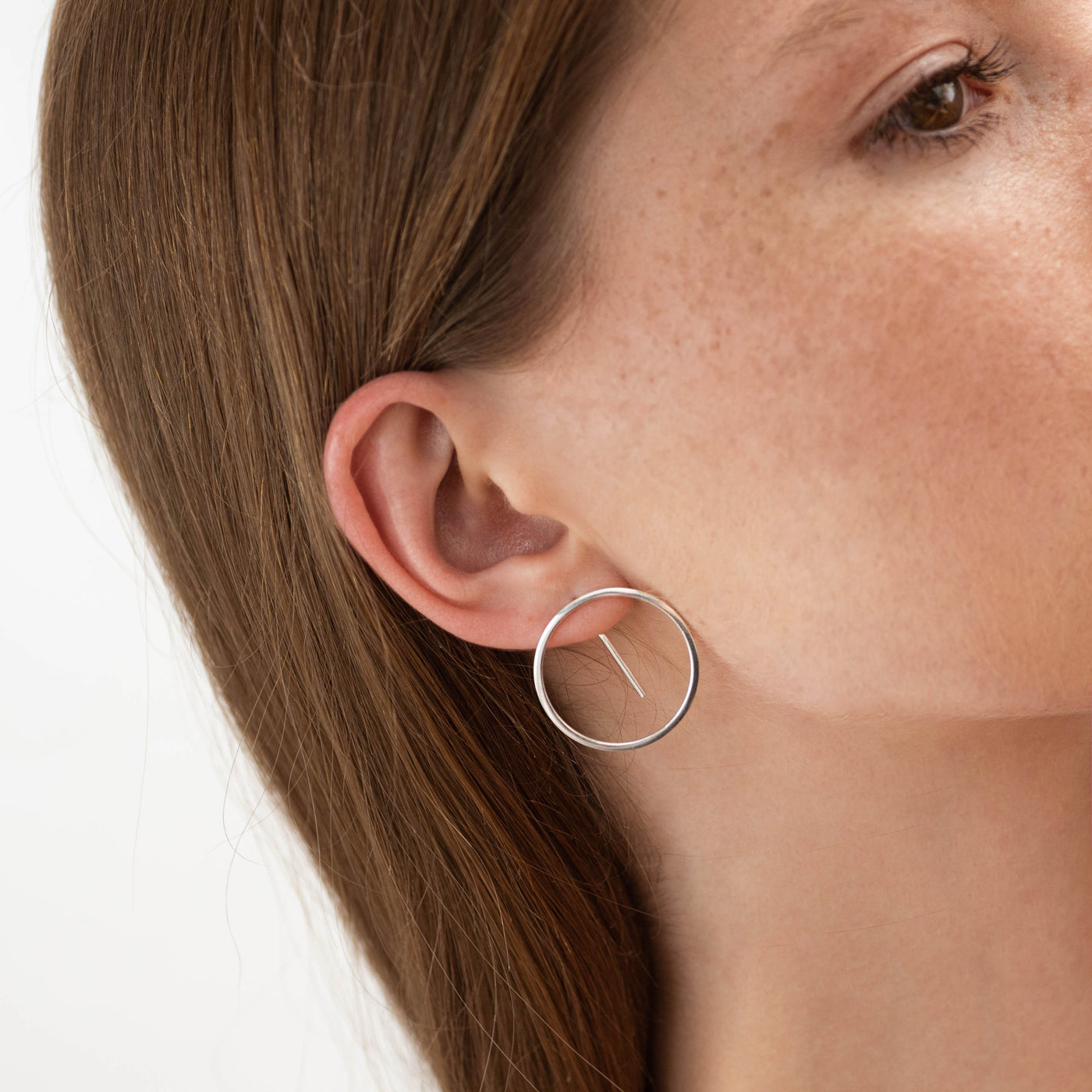 Silver earrings Geometry (2.7 cm)