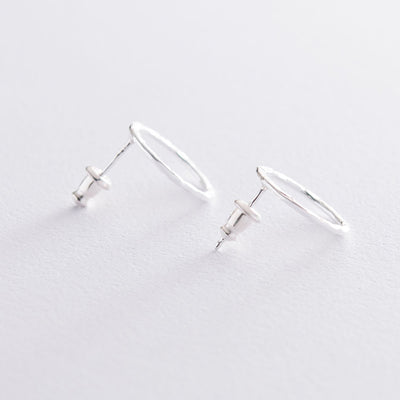 Silver shimmering earrings (1.6 cm)