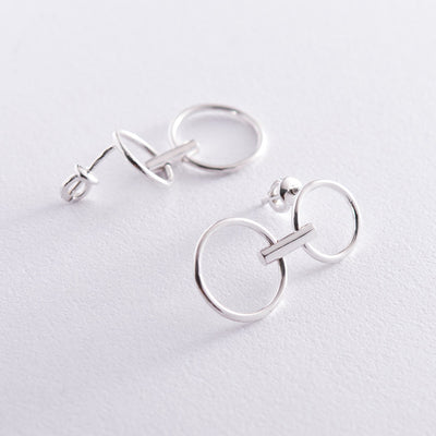 Silver stud earrings Equilibrium