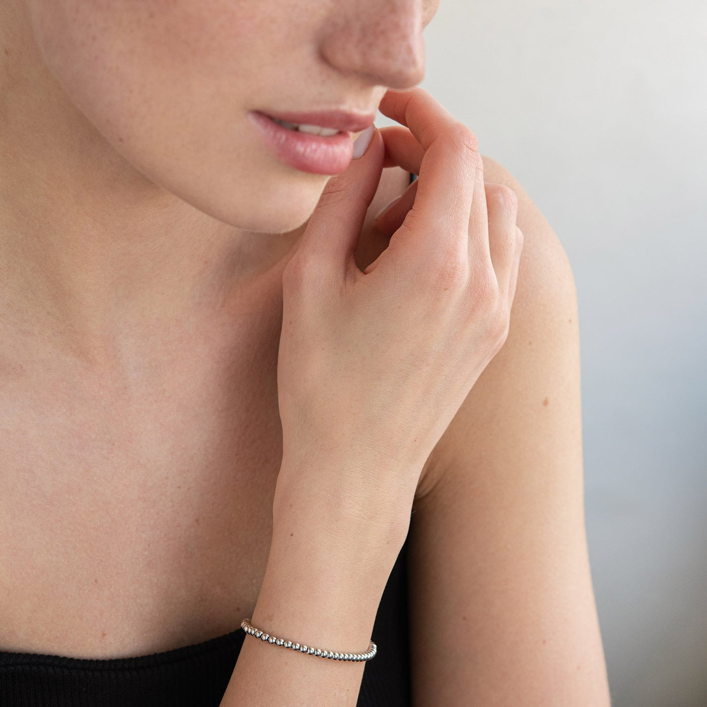 Silver balls bracelet