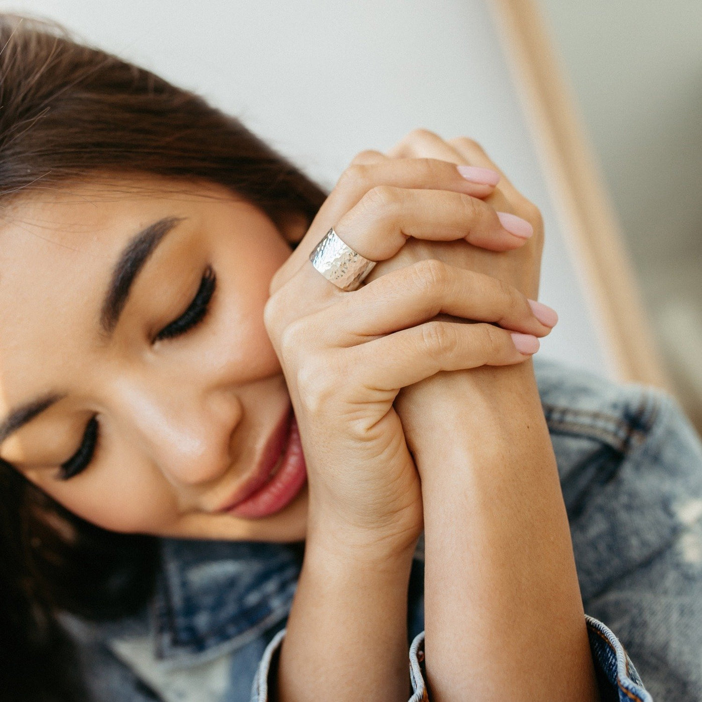 Mars wide silver ring