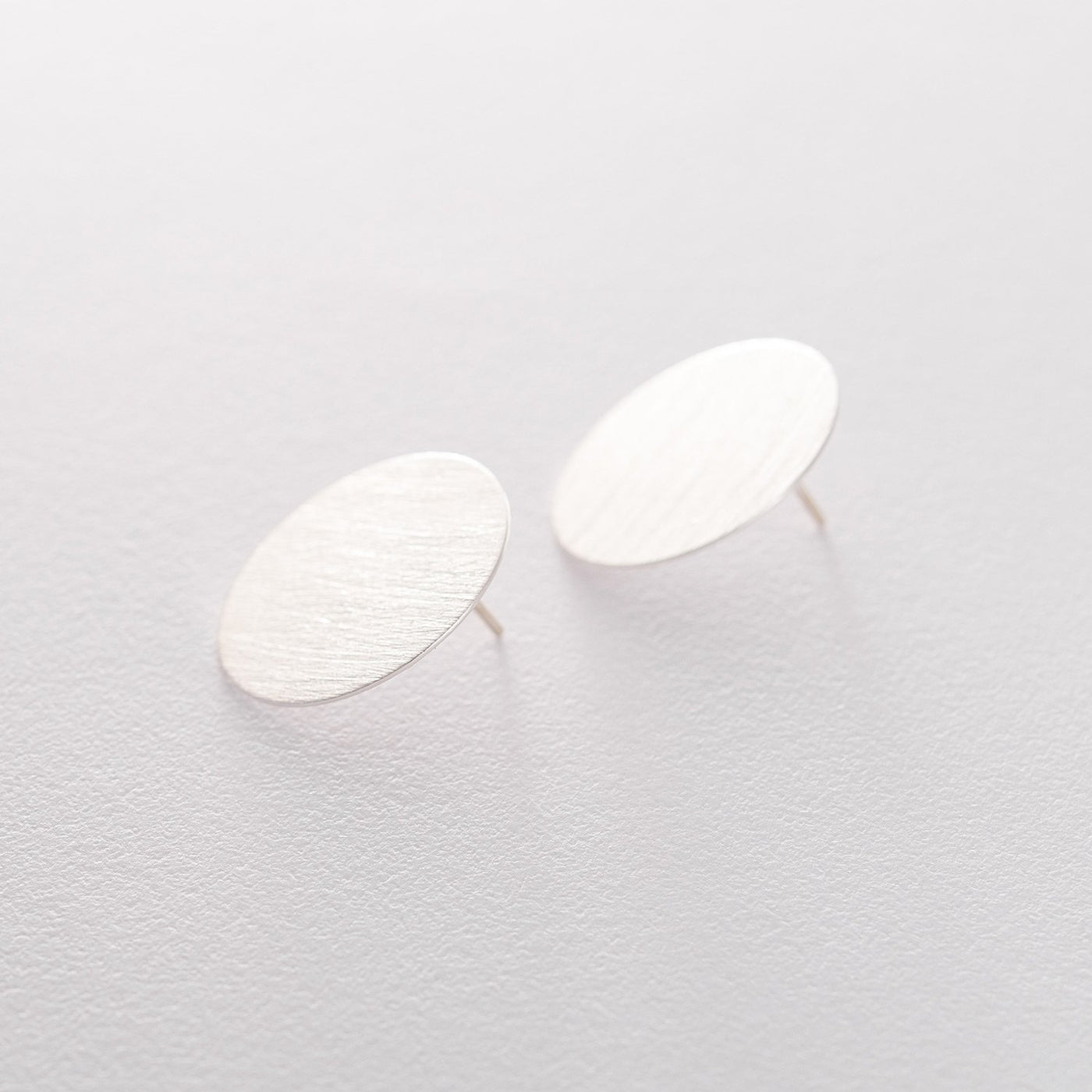 Silver Large Matte earrings Comet