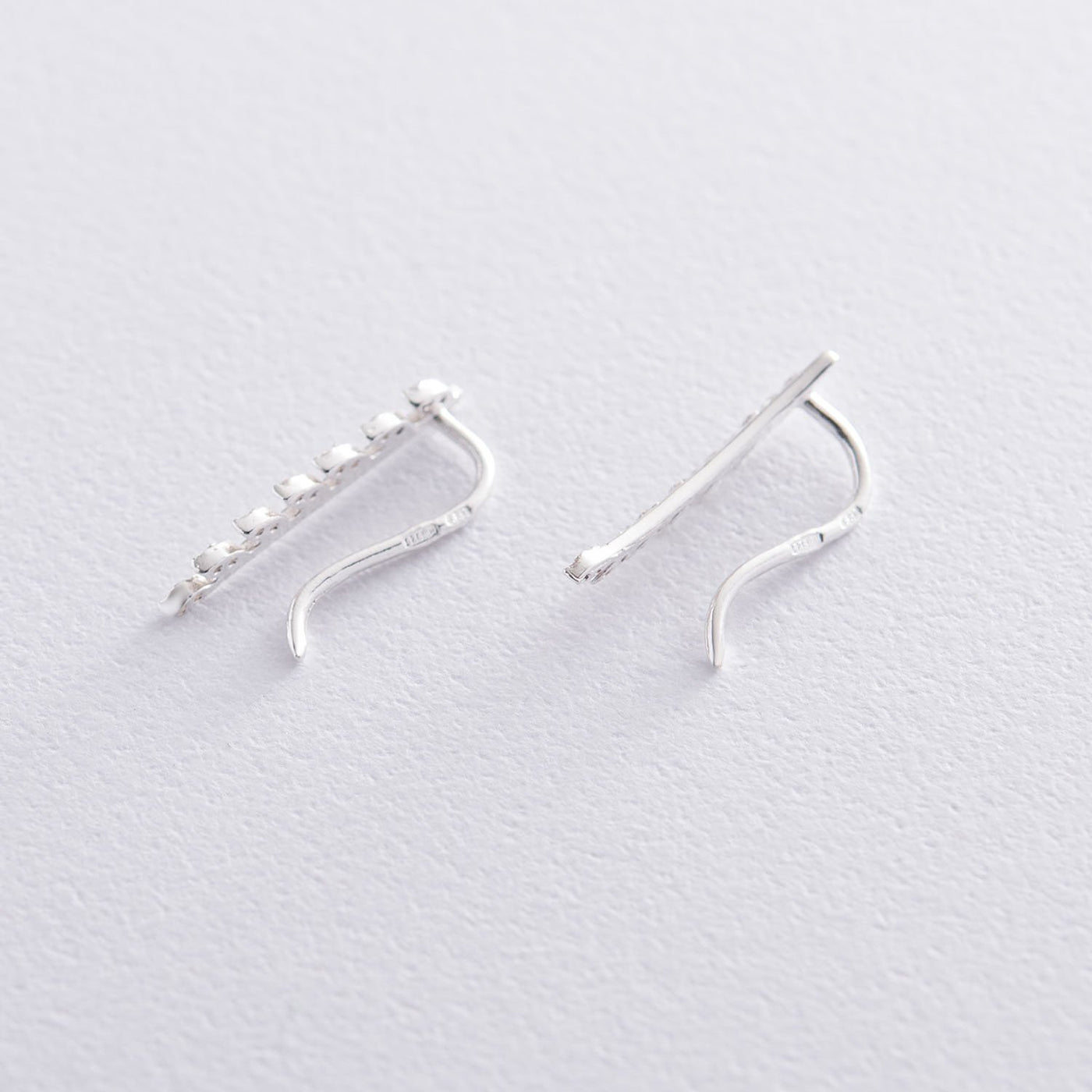 Silver Climber earrings Leaves