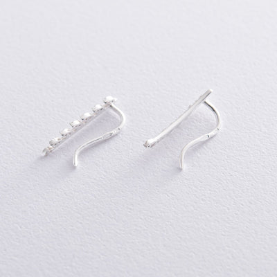 Silver Climber earrings Leaves