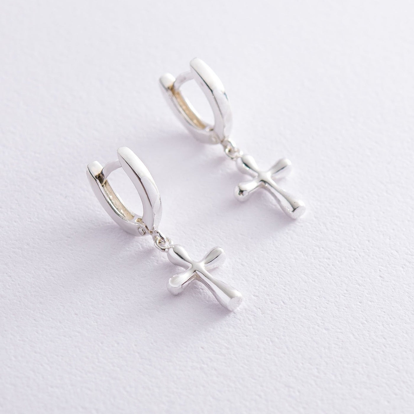 Silver Cross earrings