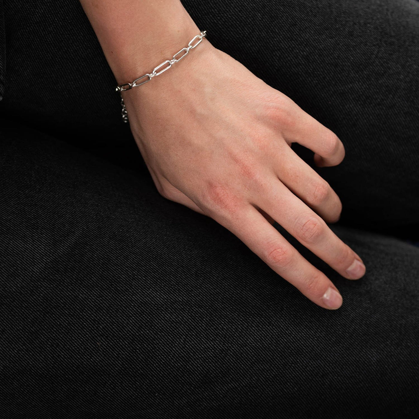 Silver chain bracelet