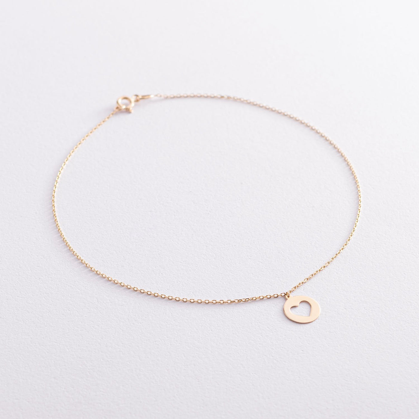 Gold heart leg bracelet