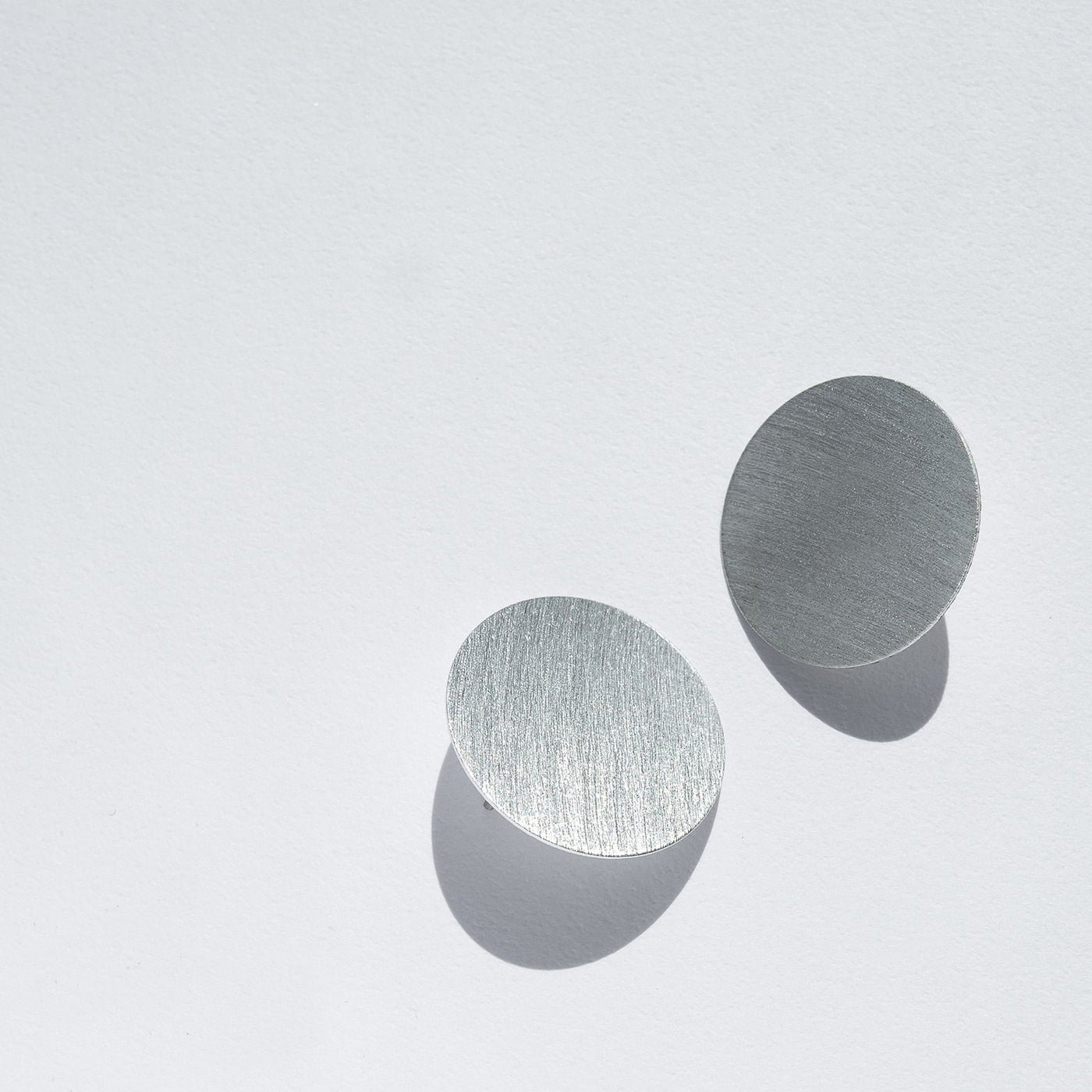 Silver Large Matte earrings Comet