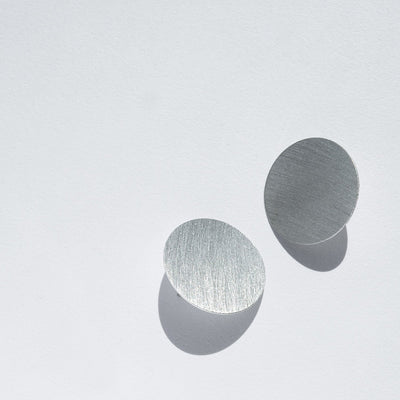 Silver Large Matte earrings Comet