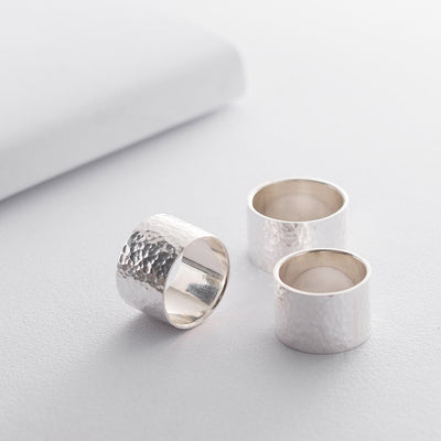 Mars wide silver ring