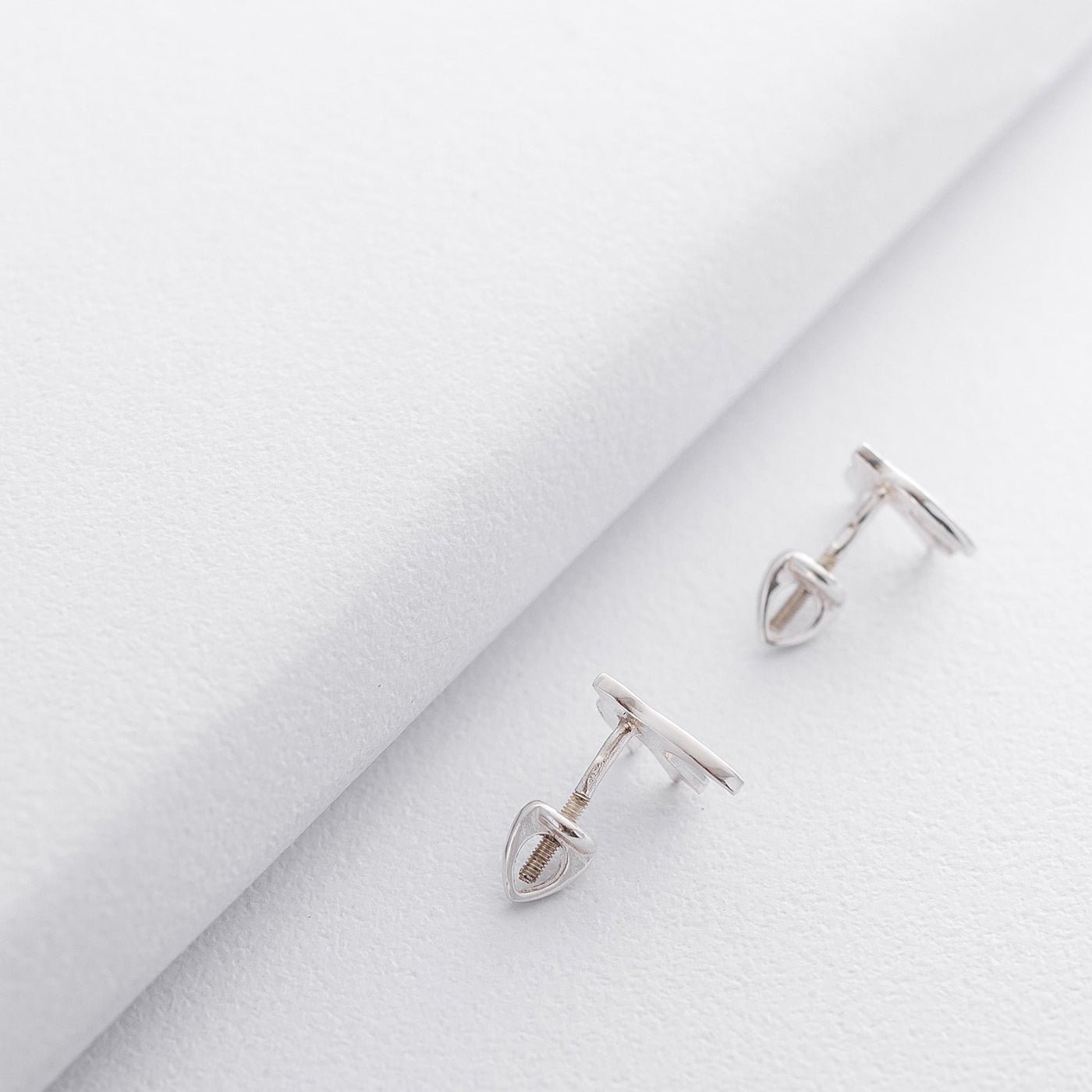 Silver stud earrings Swallow