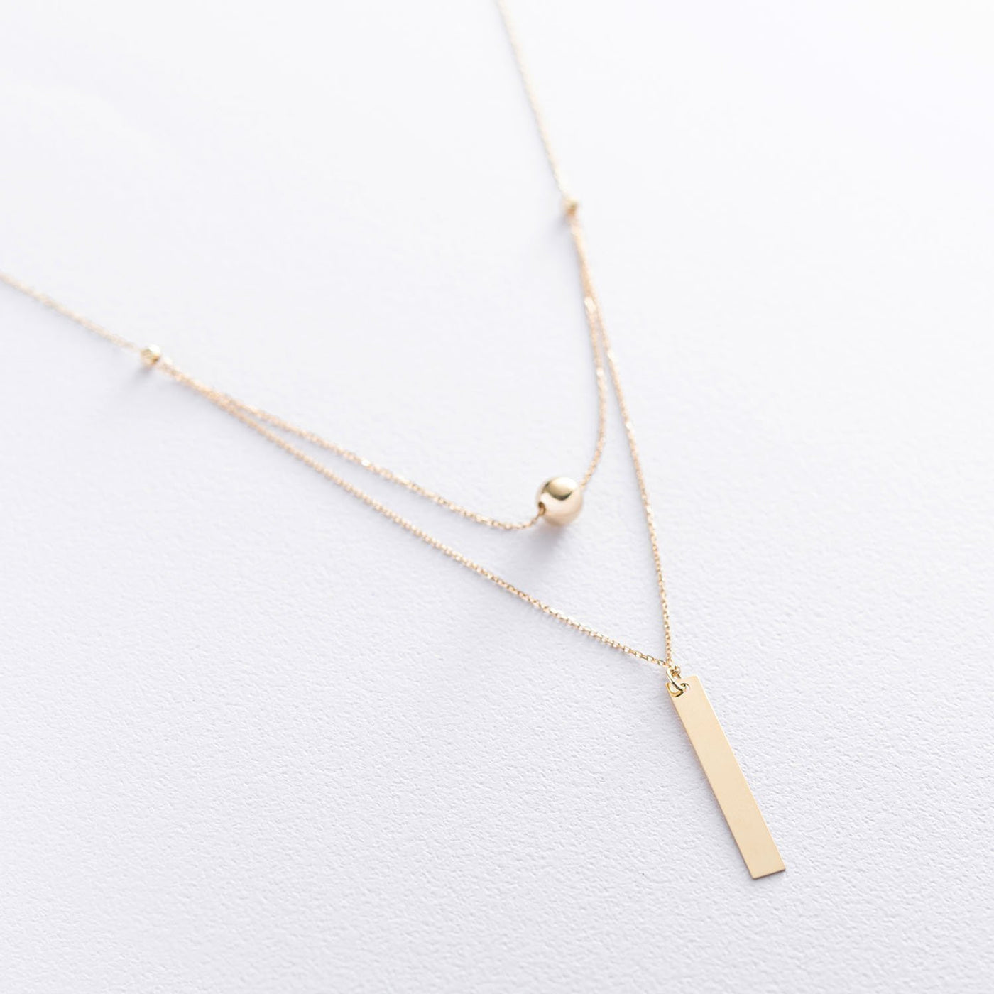 Yellow gold ball necklace