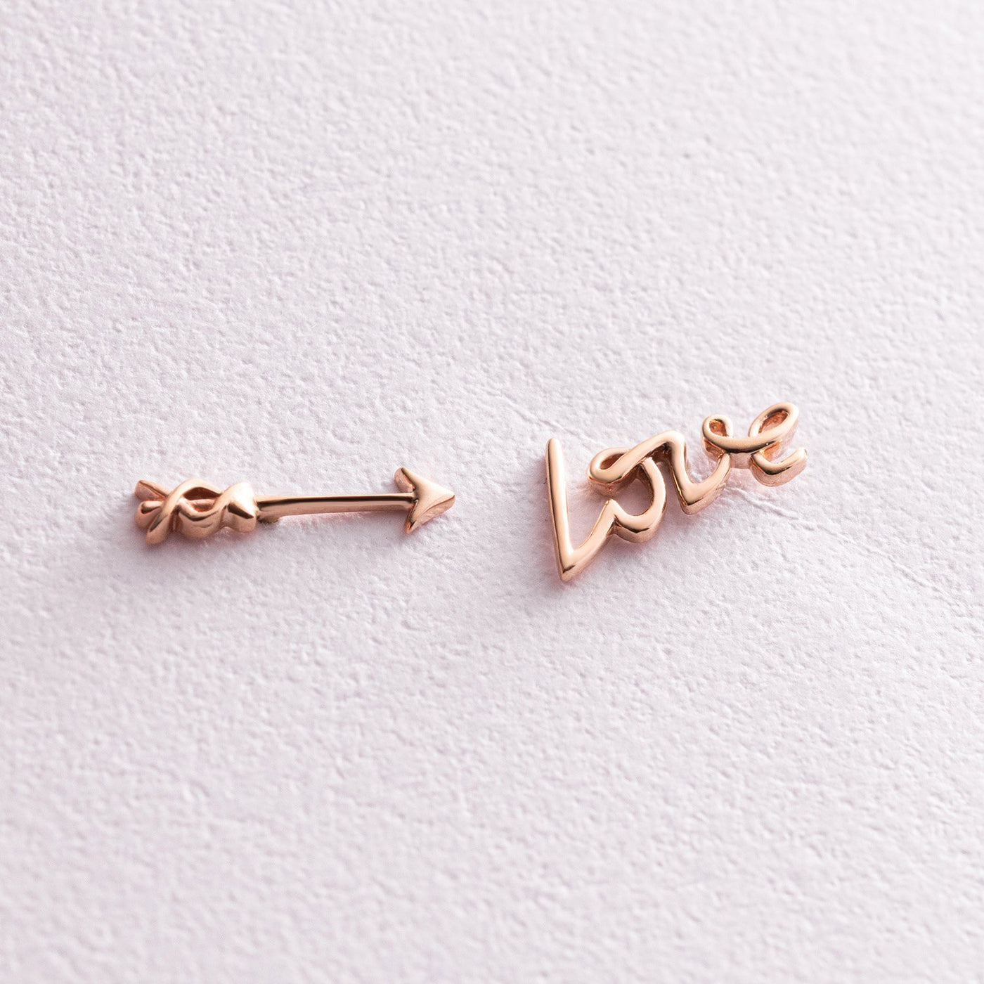 Gold Love Stud Earrings