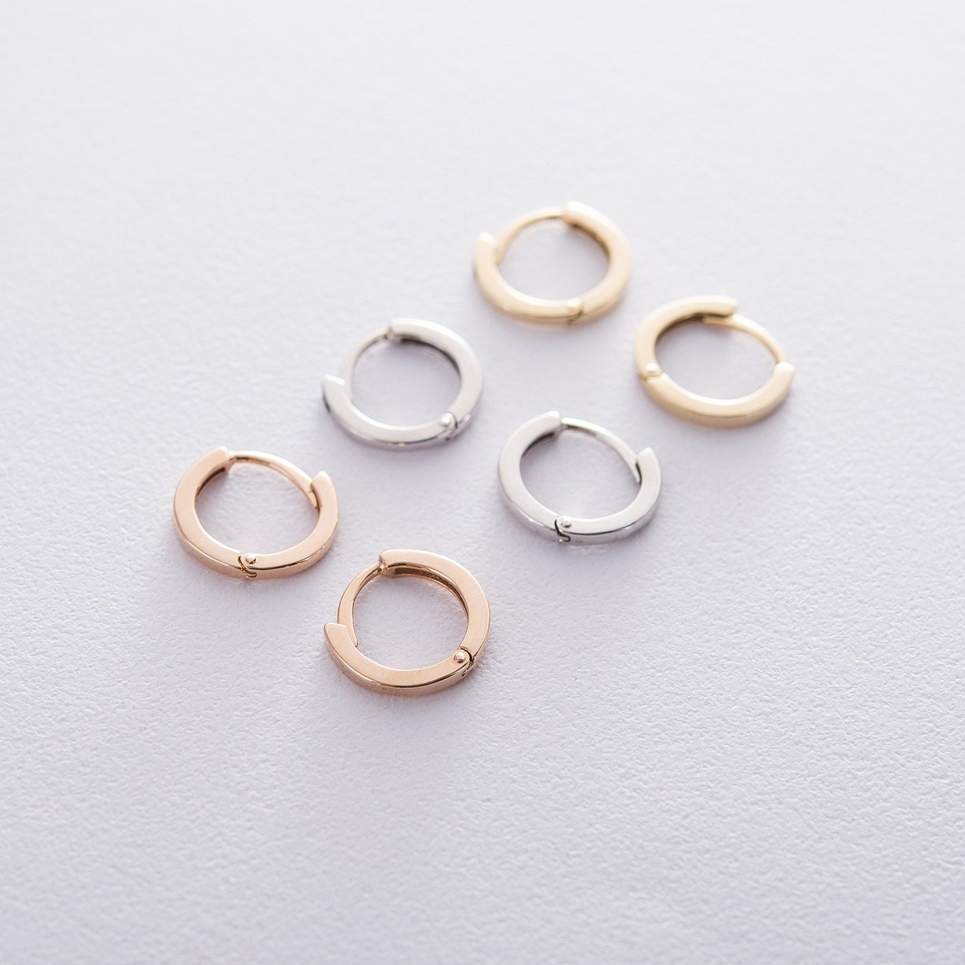 Yellow gold hoop earrings