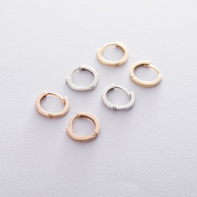 Yellow gold hoop earrings