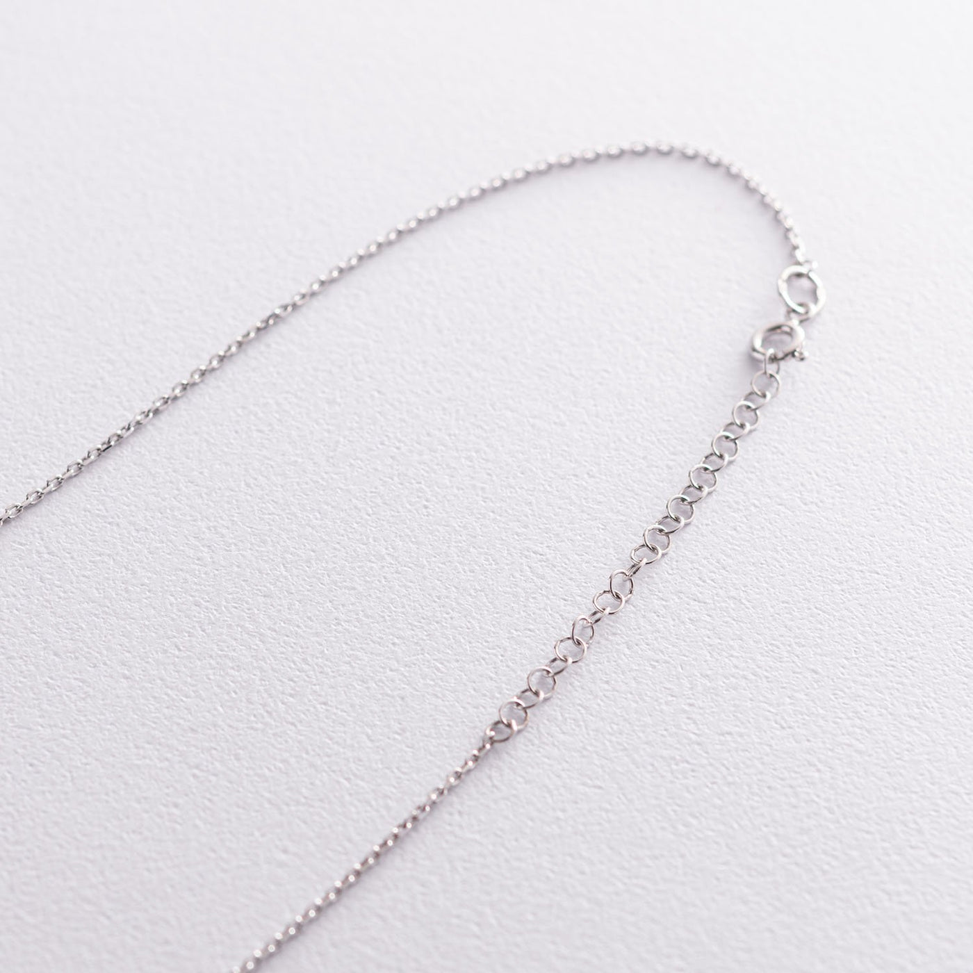 Silver necklace with cubic zirconia