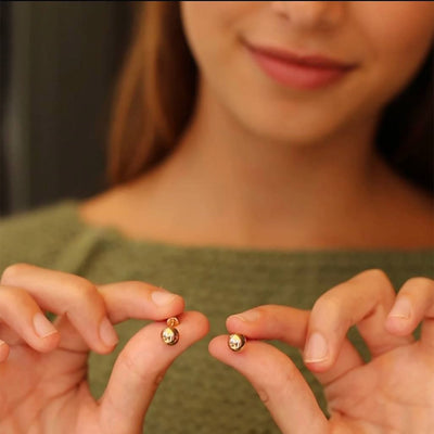 Yellow Gold Ball Stud Earrings