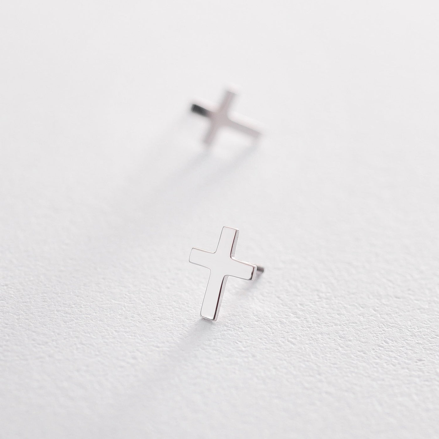 Gold Cross Stud Earrings