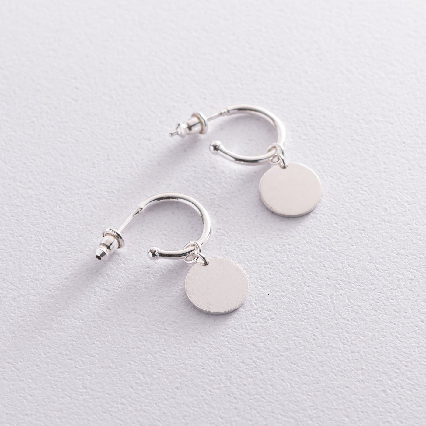 2 in 1 Silver earrings with coins