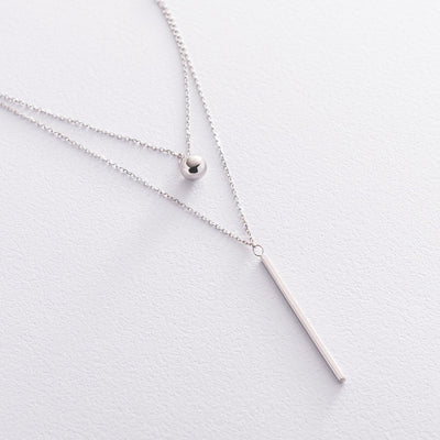 White Gold Ball Chloe Necklace