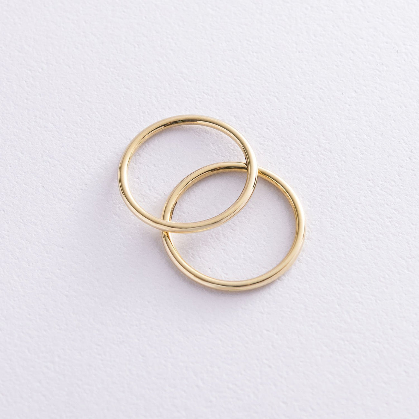 Yellow gold thin minimalist ring