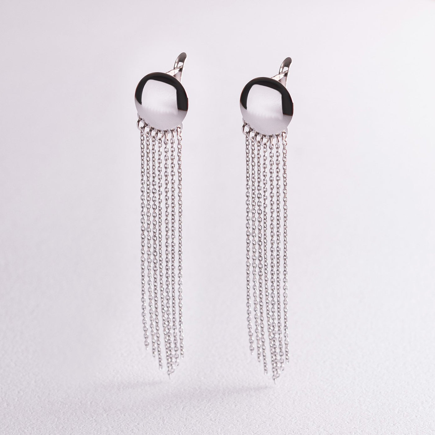 White Gold Delicate Earrings