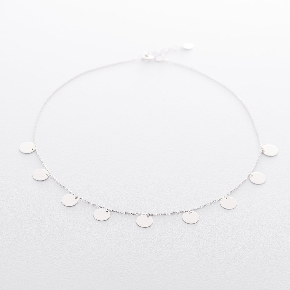 Silver circle necklace