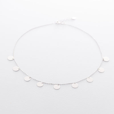 Silver circle necklace