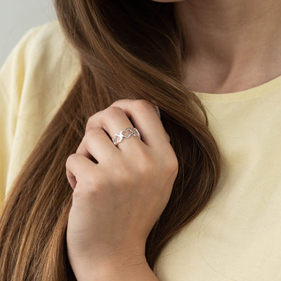 Silver heart ring