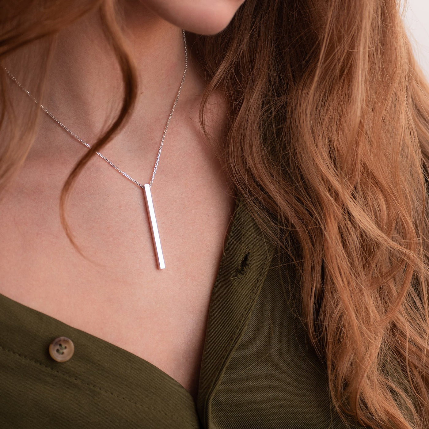 Silver necklace Minimalism