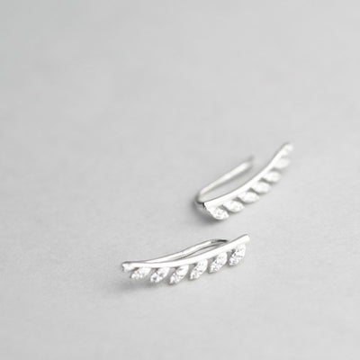 Silver Climber earrings Leaves