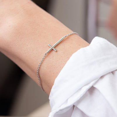 Silver Cross Bracelet