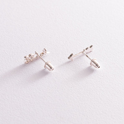 Silver Kiss Stud Earrings