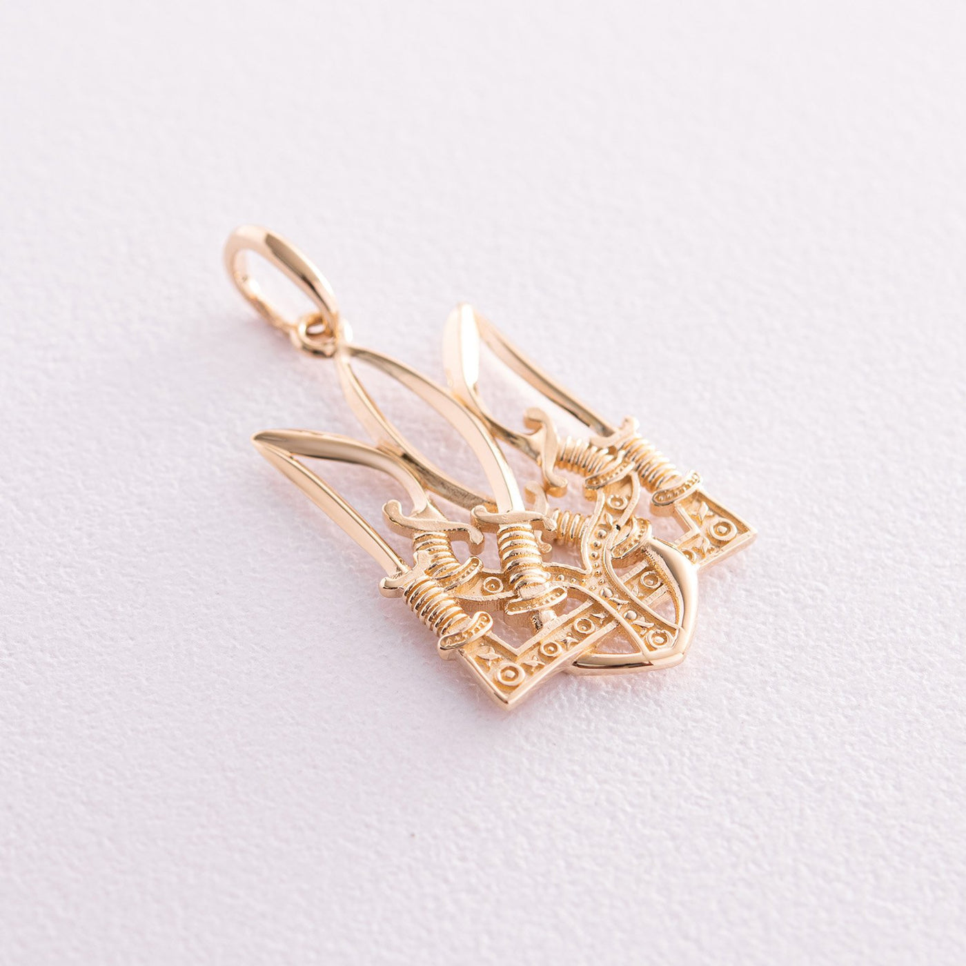 Gold Pendant "Trident with sabers"