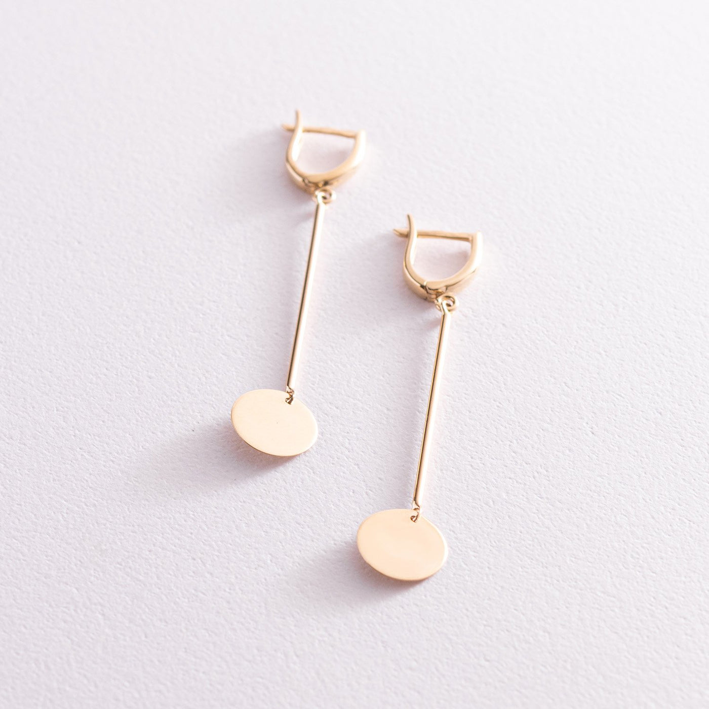 Yellow Gold Coin Earrings