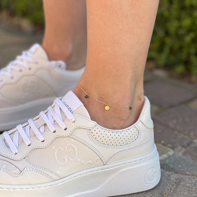 Ankle Bracelet Hearts & Coins